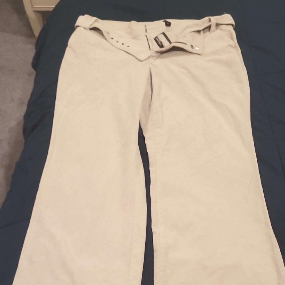 Venezia Light Beige Corduroy Pants Y2k
